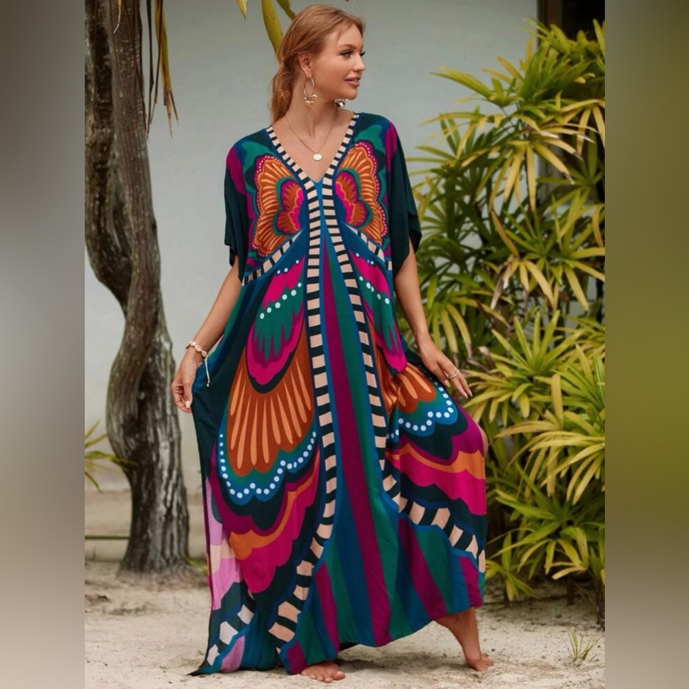 Colorful Butterfly Women's Swim Coverup